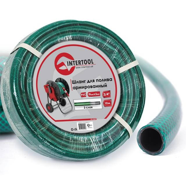 

Шланг для полива 3-х слойный 3/4", 10м, армированный PVC INTERTOOL GE-4041
