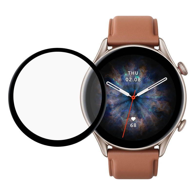 

Полимерная пленка 3D (full glue) (тех.пак) для Amazfit GTR 3 Pro, Черный