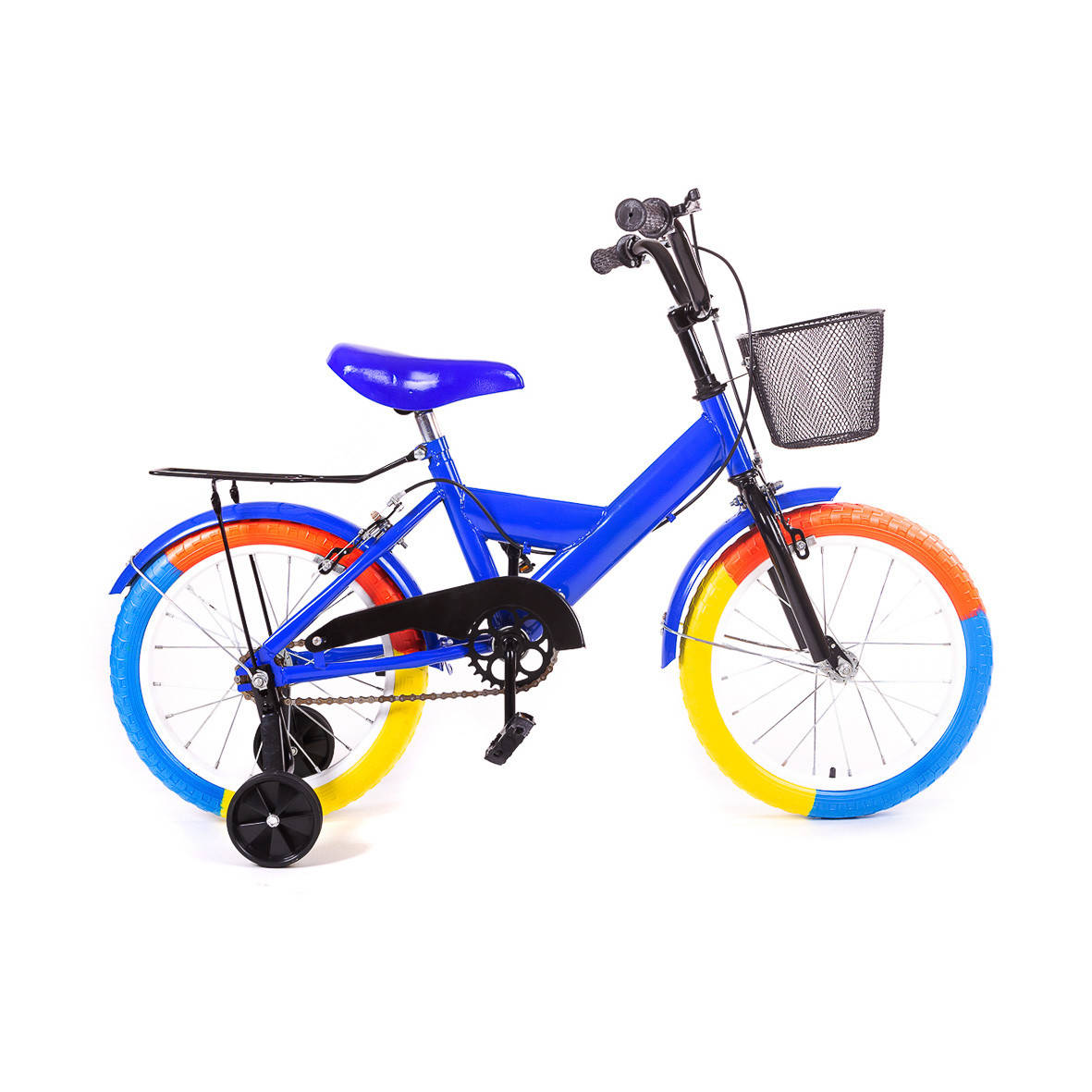 

Детский двухколесный велосипед с дополнительными колесами Toby Bike Plus 16, Синий
