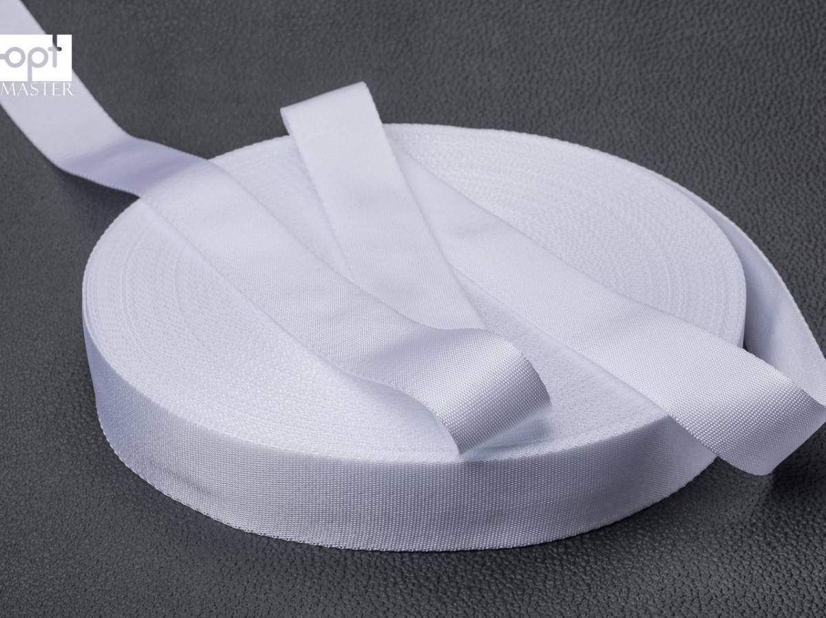 

Ременная лента, ширина 35мм, плотность 38 г/м2, цв. белый