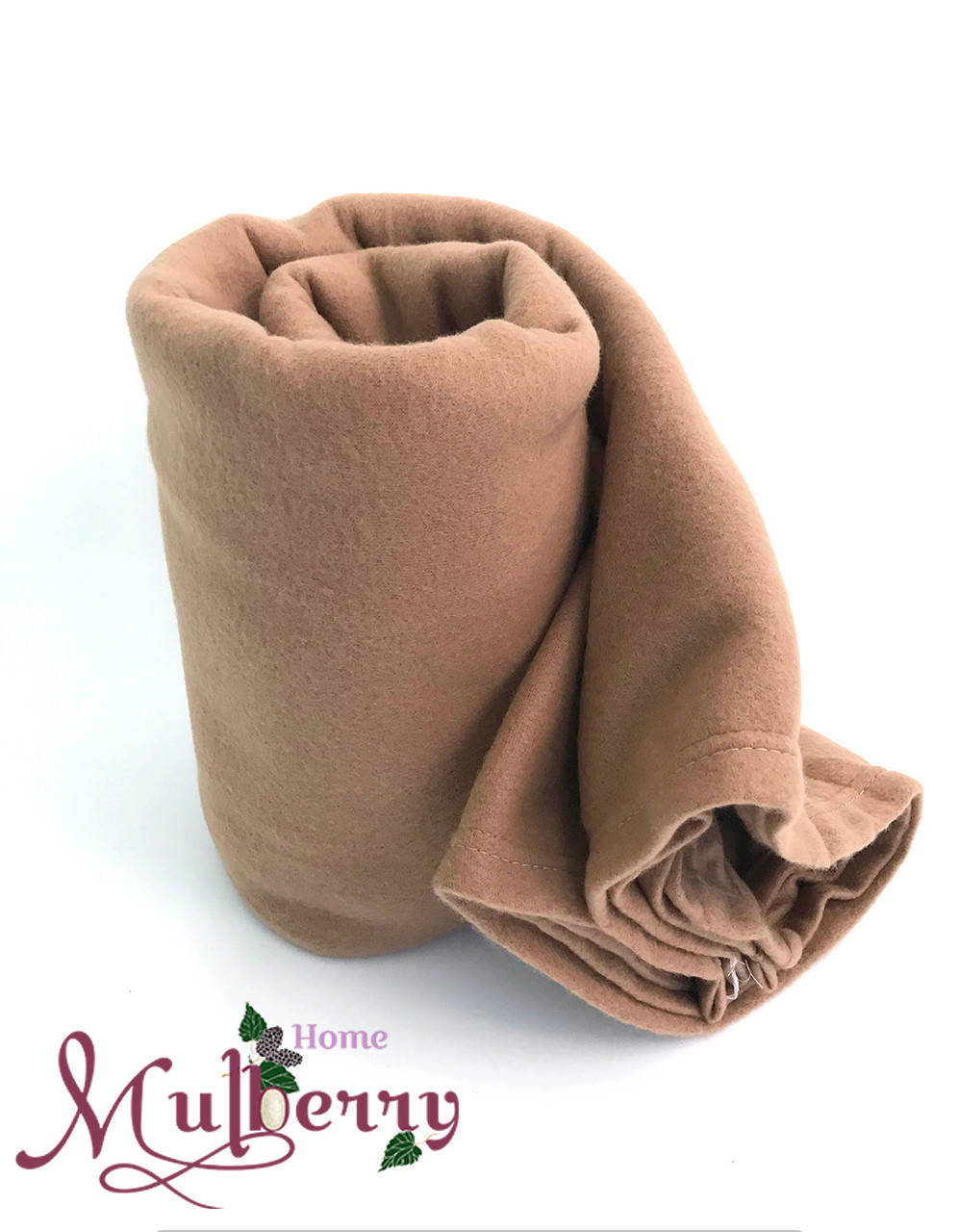 

Плед из флиса плотный теплый 175*205см Mulberry-home горчичный