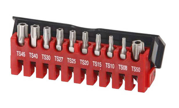 

1/4" Набор бит Torx 5-ти лучевых с отверстием 10 пр. 21013 F