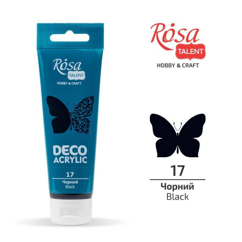 

Акрил для декора, Черный, матовый, 75 мл, ROSA TALENT