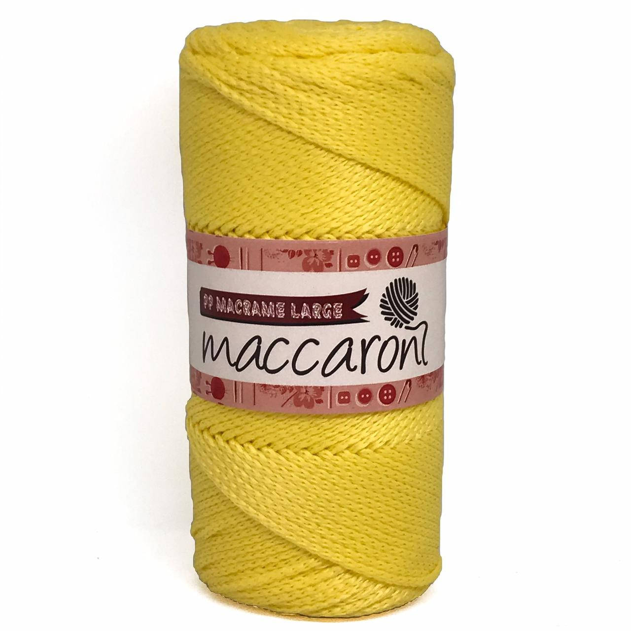 

Полипропиленовый шнур PP Macrame Large Maccaroni, 3 мм ,желтый