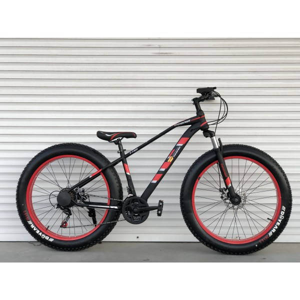 

ВЕЛОСИПЕД ФЕТБАЙК TOPRIDER 26 ДЮЙМОВ 720 SHIMANO / СТАЛЬНАЯ РАМА 17Д Красный
