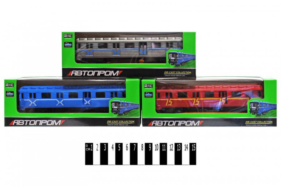 

Машинка металлическая Вагон-метро Автопром (7875)