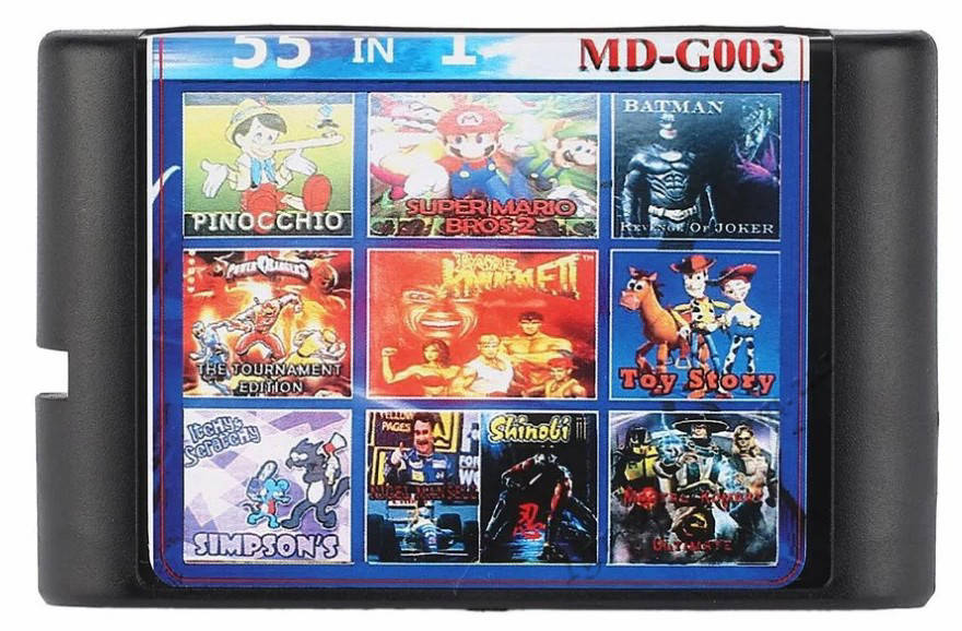 

Картридж сега 55 в 1 (все игры разные!)