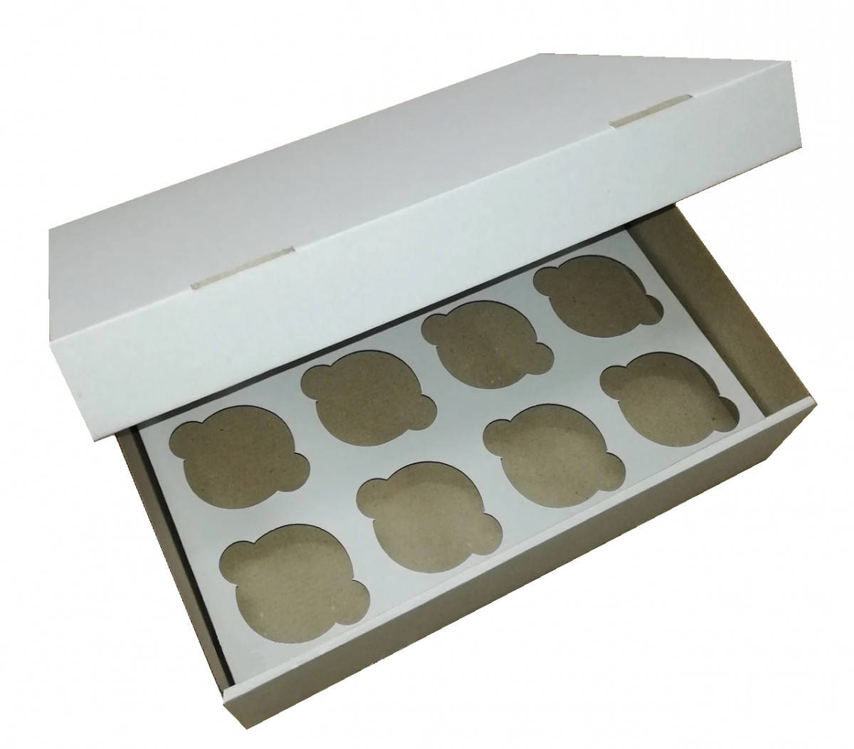 

Коробки для кексов, маффинов, капкейков для 12 шт.(Упаковка 3 шт.), Белый