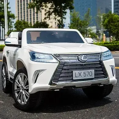 

Детский электромобиль двухместный джип Lexus LX570, Белый