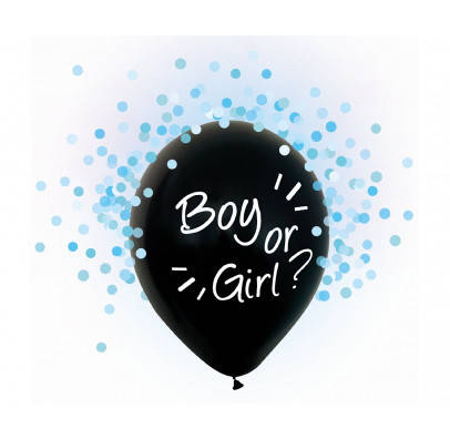 

Набор воздушных шариков Girl or Boy с конфетти 4шт/уп 12024, Черный