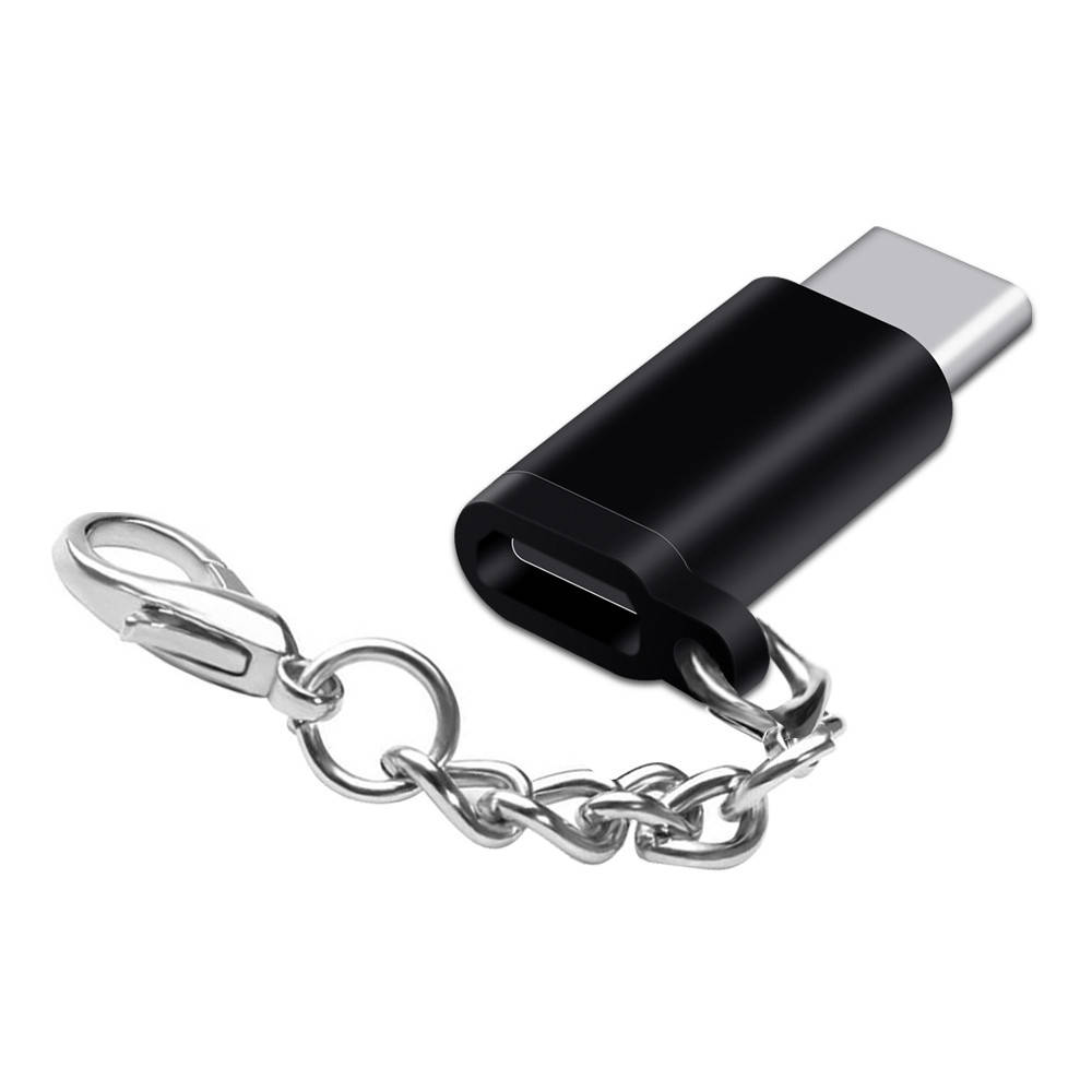 

Адаптер переходник Micro USB - Type-C AS3216 Черный