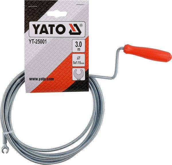 

Трос для очистки канализационных труб YATO Ø 5 мм *3 метра