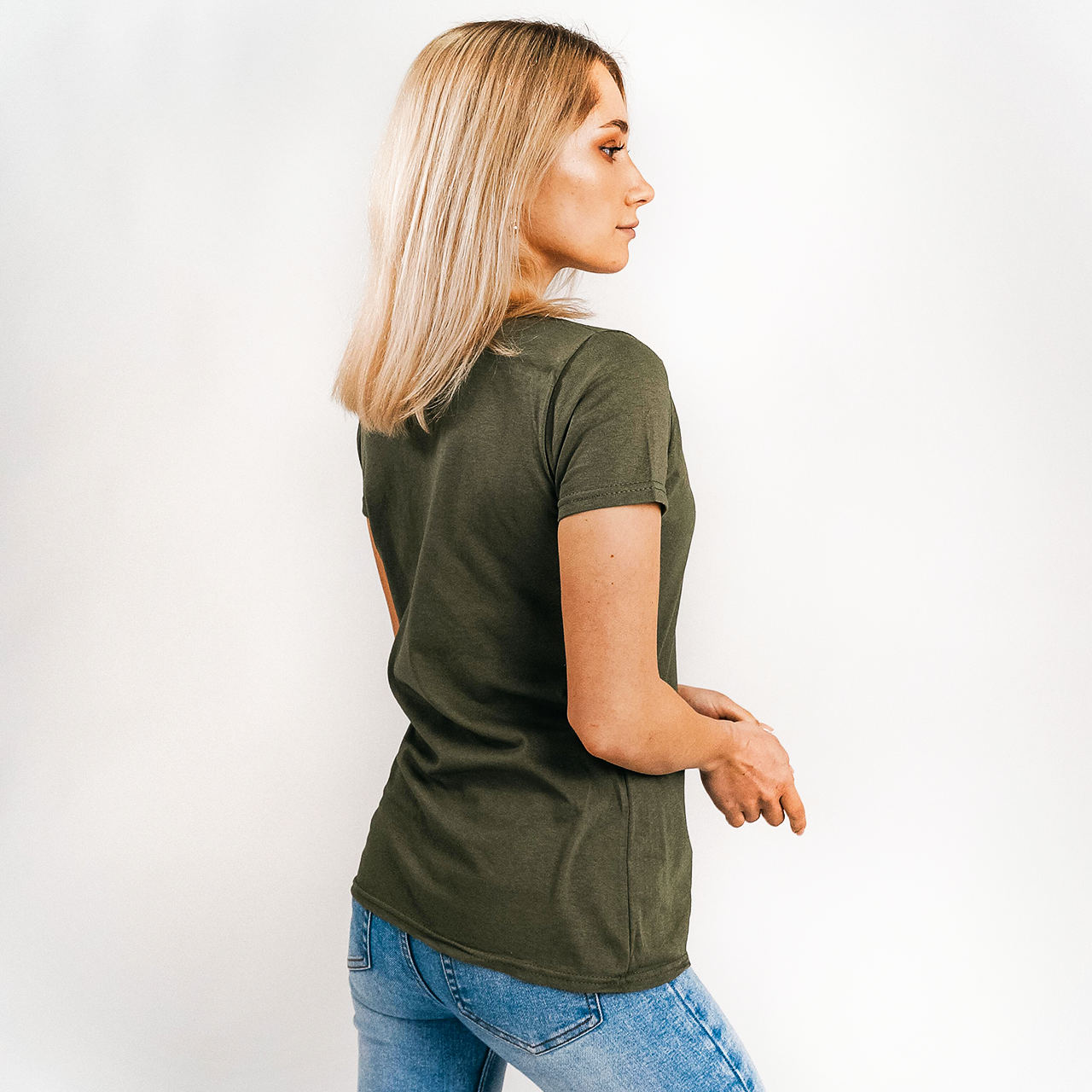 

Женская футболка лёгкая Оливковая Fruit of the loom 061420059 XS, Оливковый