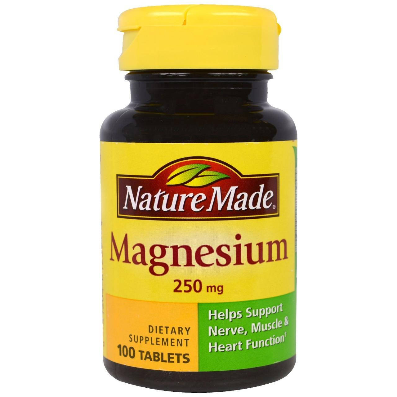 

Магний Nature Made Magnesium 250мг 100 таблеток