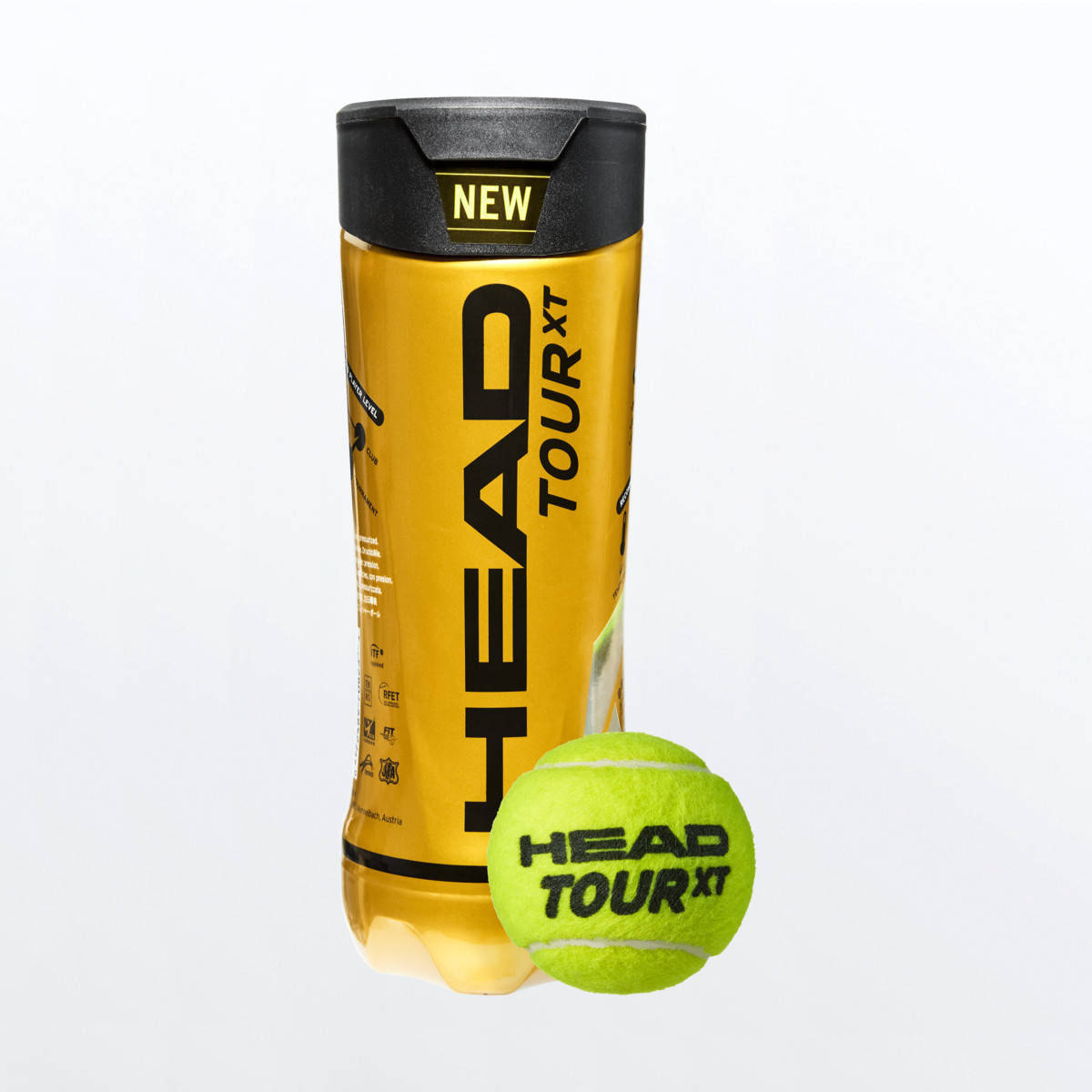 

Новые мячи Head TOUR XT для большого тенниса 3 мяча в банке