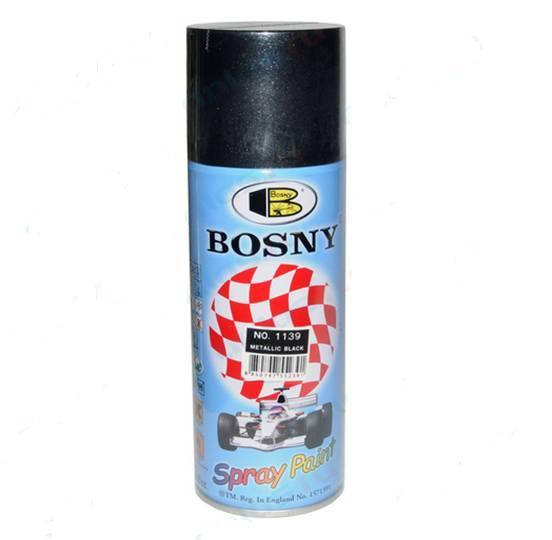 

Краска аэрозольная металлик BOSNY 1139 черная 400мл 147780, Черный