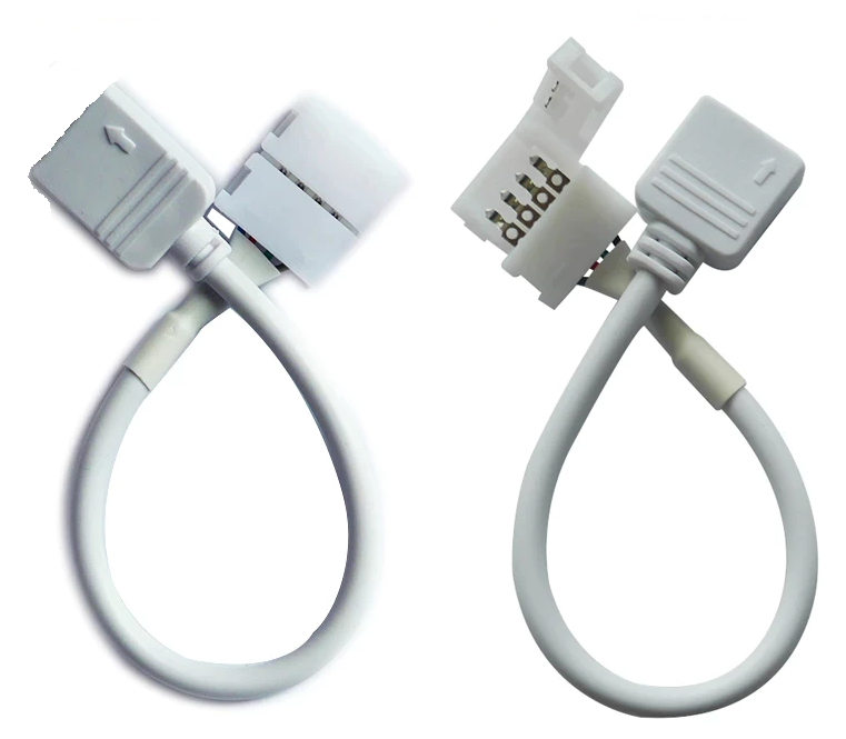 

Коннектор соединитель RGB 4pin "мама" - клипса RGB 4pin 10мм, с кабелем 13см