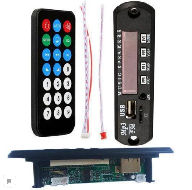 

MP3 плеер, FM модуль USB microSD, 5-12В врезной корпус