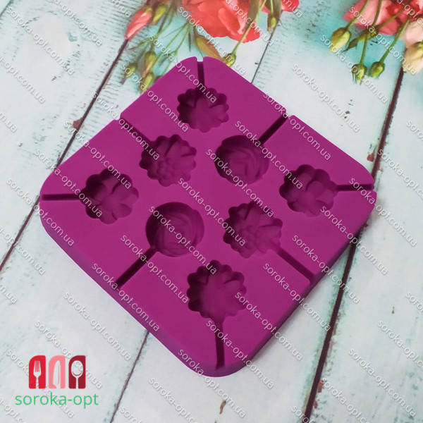 

ФОРМА СИЛИКОНОВАЯ ДЛЯ ЛЕДЕНЦОВ "АССОРТИ №2", Разные цвета