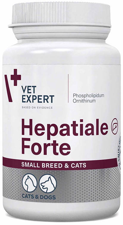 

VetExpert Hepatiale Forte Small Breed & Cats Гепатопротектор для кошек и собак мелких пород 40 капсул