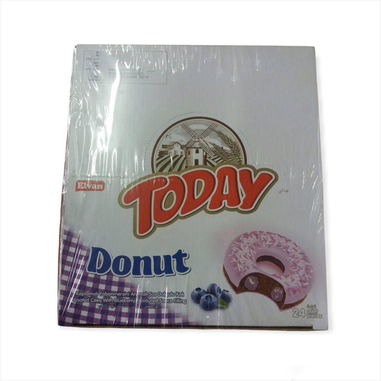 

Пончик TODAY DONUT Донат 24 шт ЧЕРНИКА