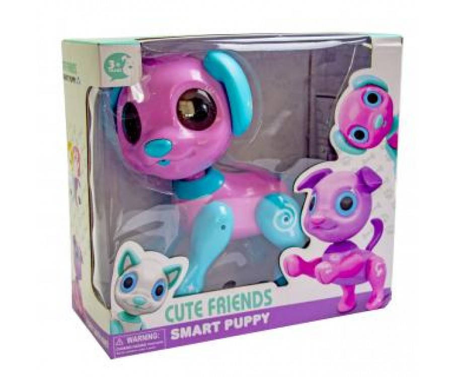 

Интерактивная собака щенок "Cute friends smart puppy LOLLIPOP", Розовый
