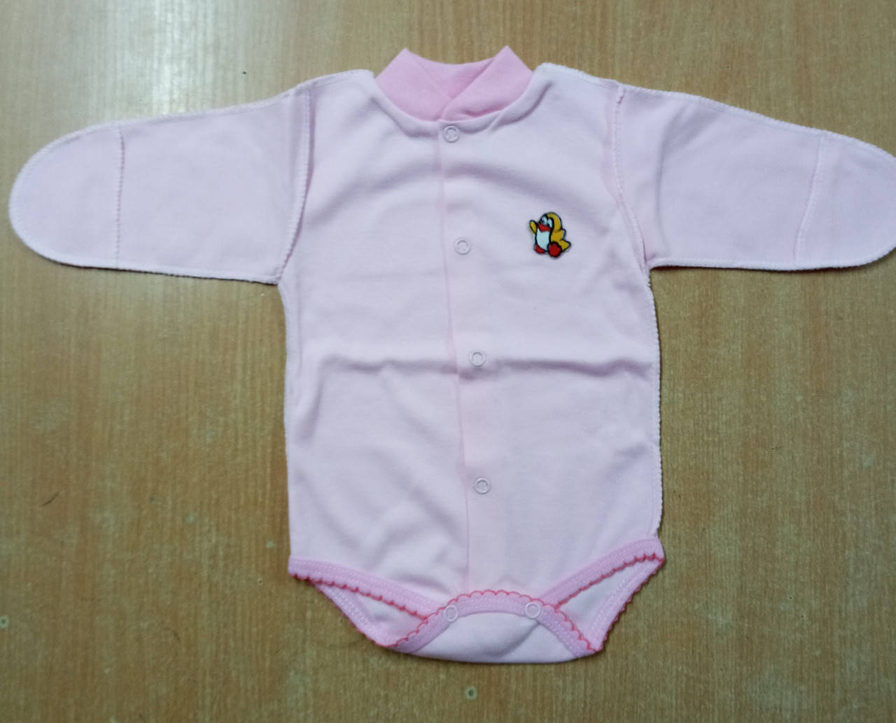 

Боди на кнопках,, розовый, интерлок.закрытая ручка р 56