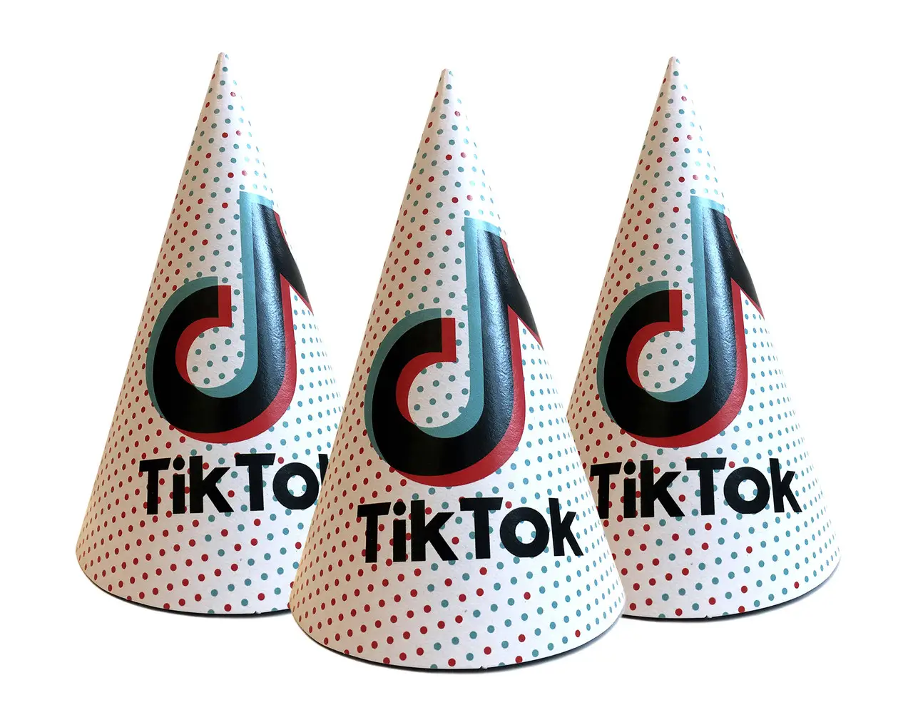 

Колпачки праздничные "Tik Tok / Тик Ток", 10 штук