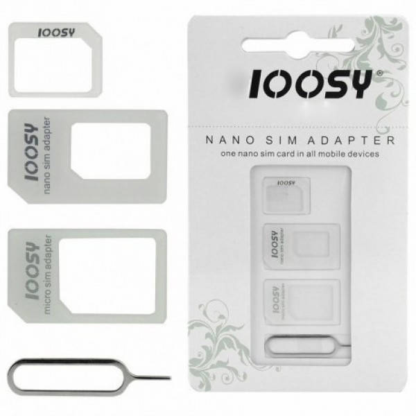 

Перехідники для сім карти адаптер Ioosy Nano Sim Micro Sim Mini Sim