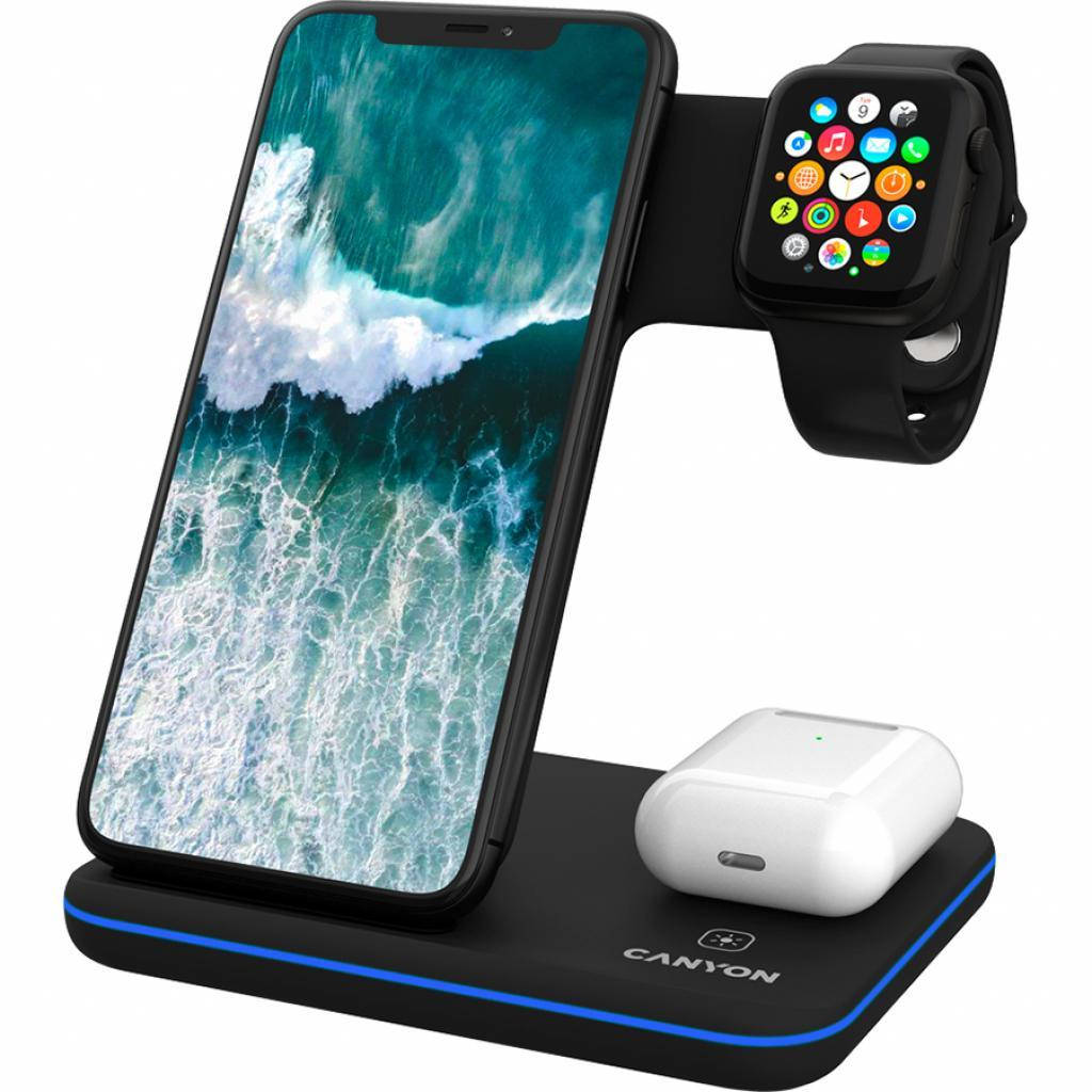 

Зарядное устройство Canyon 3in1 Wireless charger (CNS-WCS303B), Черный