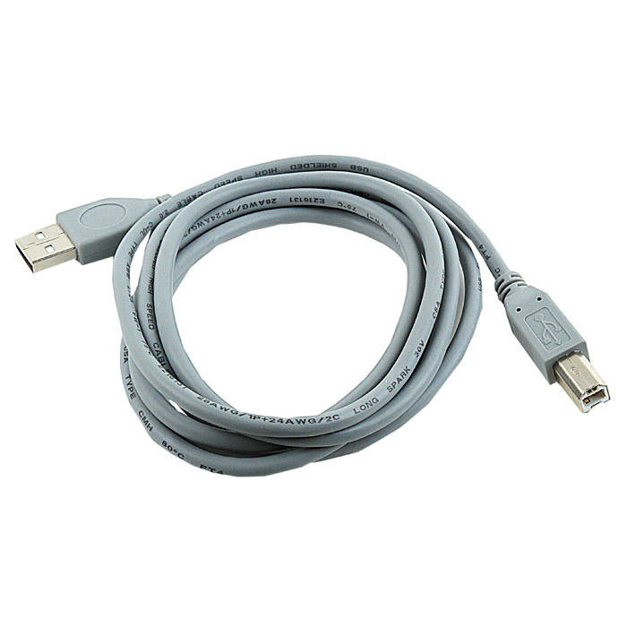 

Кабель Cablexpert CCP-USB2-AMBM-6G USB2.0 A-папа/В-папа 1.8м (для принтера и сканера) серый