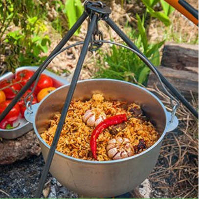 

Казан алюминиевый туристический с дужкой 10 л. Украина 1781