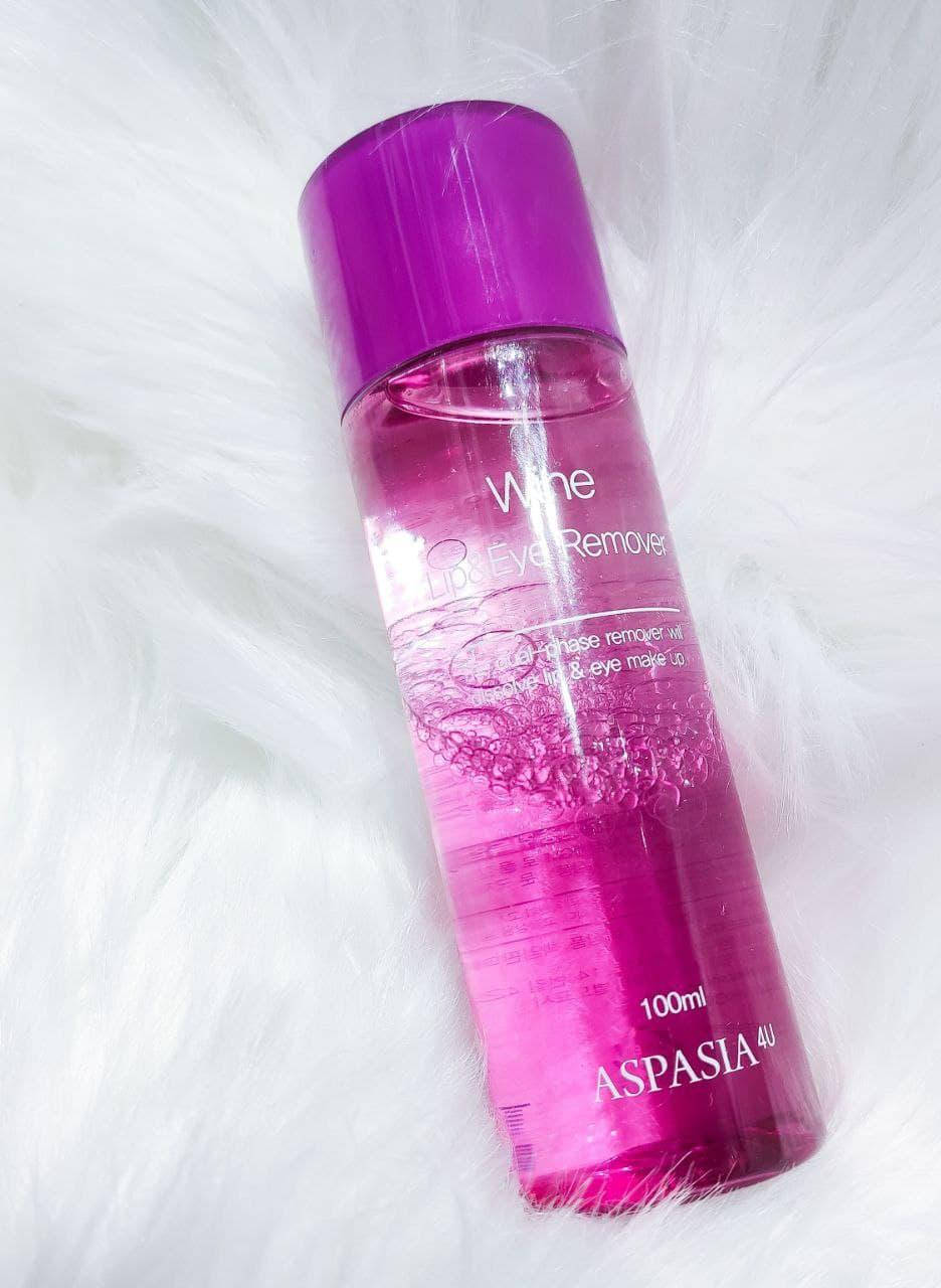 

Двухфазная жидкость для снятия макияжа Aspasia Wine Lip & Eye Makeup Remover 100 мл