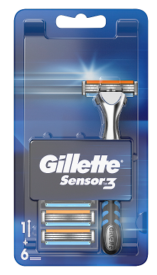 

Бритва с 6 сменными кассетами Gillette Sensor 3