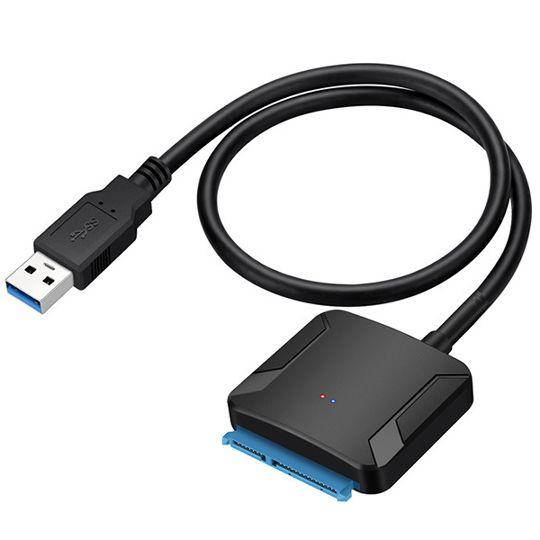 

Переходник для жесткого диска USB 2.0 - SATA, 2.5", 3,5" без блока питания SSD жесткий диск конвертер адаптер, Черный