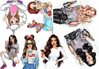 

Вафельная картинка Девушки А4