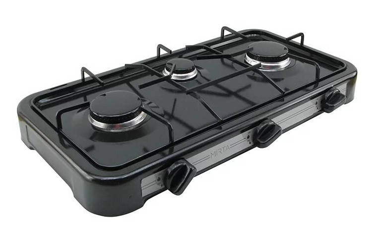 

Плита настольная газовая Mirta GS-1003N 5800 Вт 3 конфорки Черный