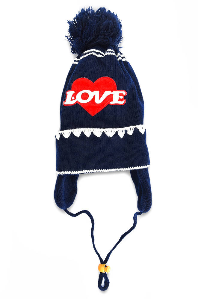 

Шапка детская " LOVE" на 2-3 года 097320S, Темно-синий