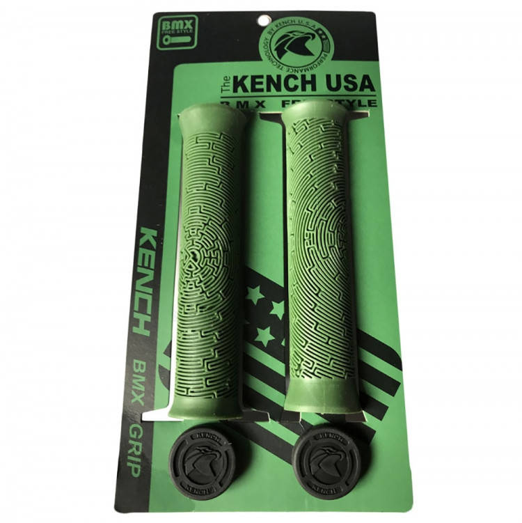 

Грипсы BMX Kench KH-GP-06-GRN хаки без фланцев (ручки руля)