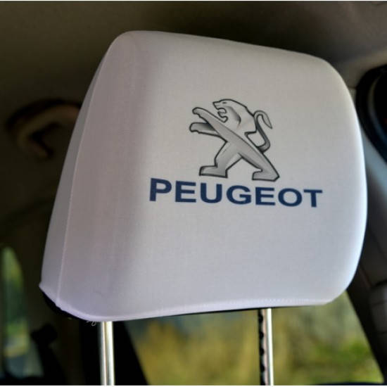 

Чехол для подголовников, модель PEUGEOT /белые-цветные