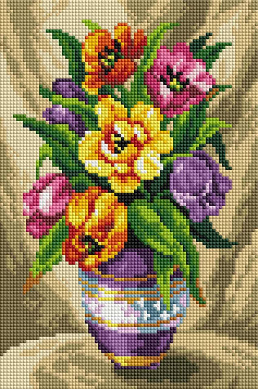 

Алмазная мозаика ColorArt 20х30 Букет тюльпанов DT721