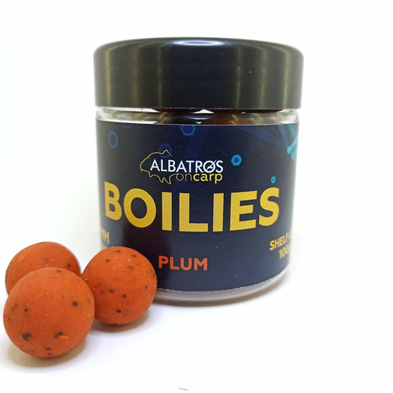 

Бойлы насадочные вареные Plum (СЛИВА) 20 мм "Albatros on Carp"