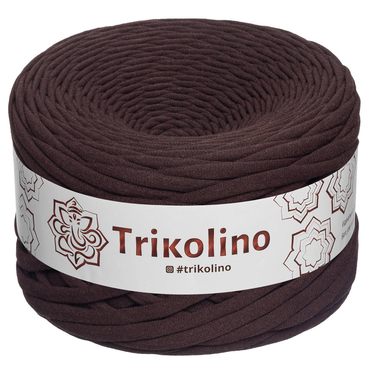 

Трикотажная пряжа Trikolino, ширина нити 7-9 мм., длина мотка 100 м., Шоколад