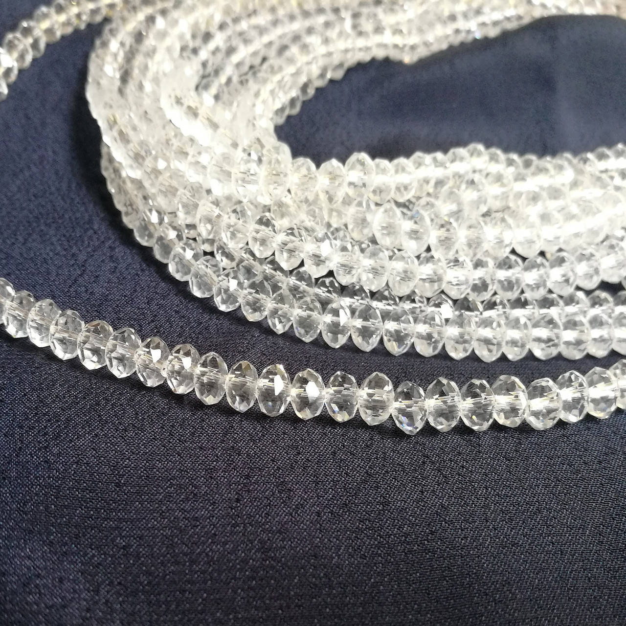 

Кришталева намистина, рондель, прозора, 10х12 мм