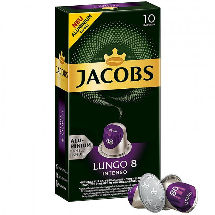 

Кофе в капсулах Jacobs Lungo 8 Intenso, 10 капсул Nespresso