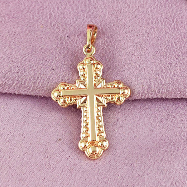 

Крестик Xuping медицинское золото позолота 18К А/В 6-0187