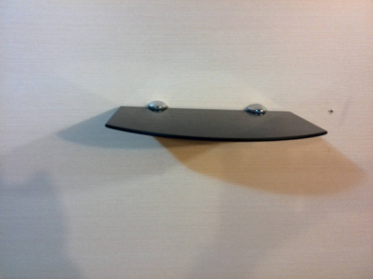 

Полка стеклянная фигурная чёрная 4 мм 25 х 15 см в комплекте