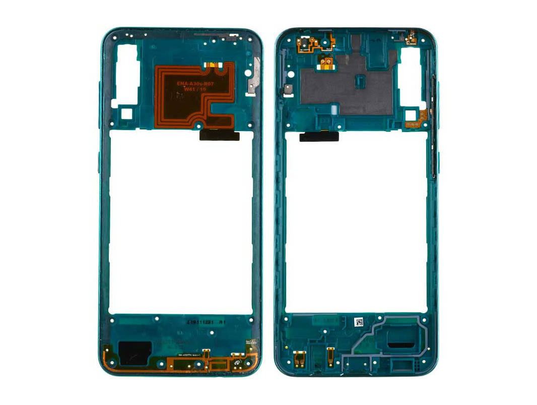 

Средняя часть корпуса Samsung A30 2019 A305 Blue сервисный оригинал с разборки