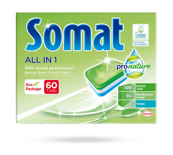 

Таблетки для посудомоечной машины Somat All in 1 Pro Nature 60 шт