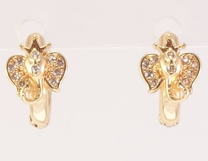 

Серьги Xuping M&L желтый оттенок колечки "Королевский слон"